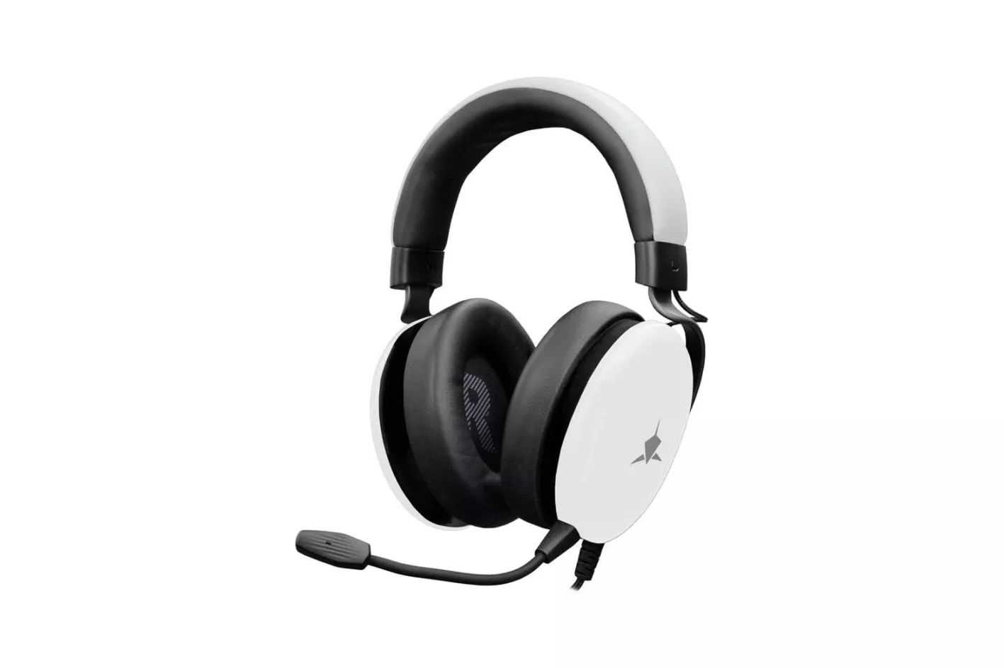 Auriculares White Shark ELEPHANT con cable, conexi&oacute;n 3,5 mm, gaming, micr&oacute;fono y volumen rotatorio blanco y negro