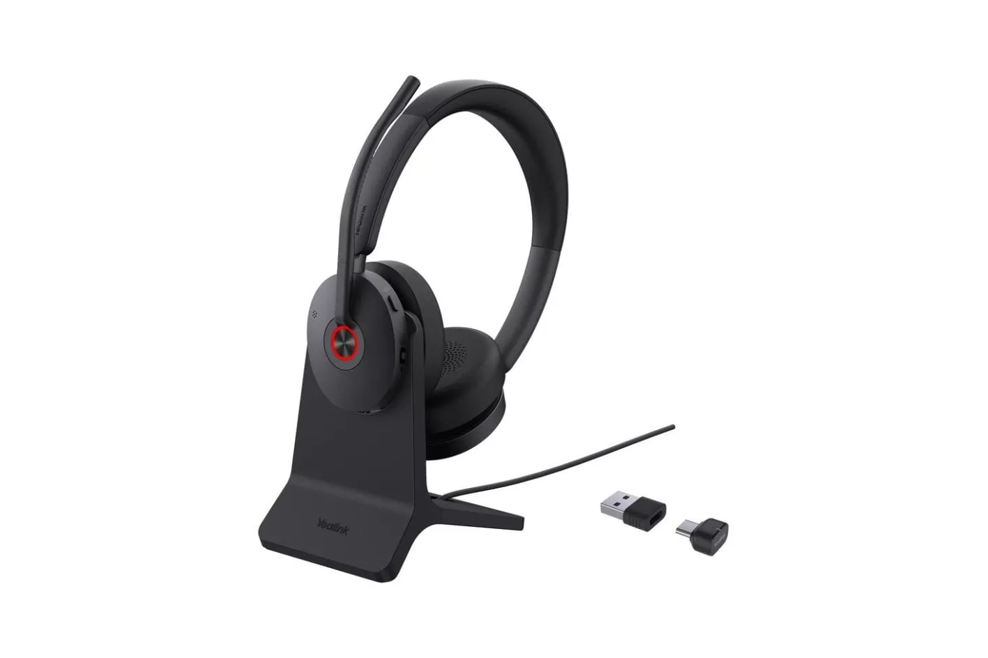 Auriculares Yealink BH74 inal&aacute;mbricos Bluetooth con Cancelaci&oacute;n Activa de Ruido, Micr&oacute;fono Boom y Base de Carga Negra
