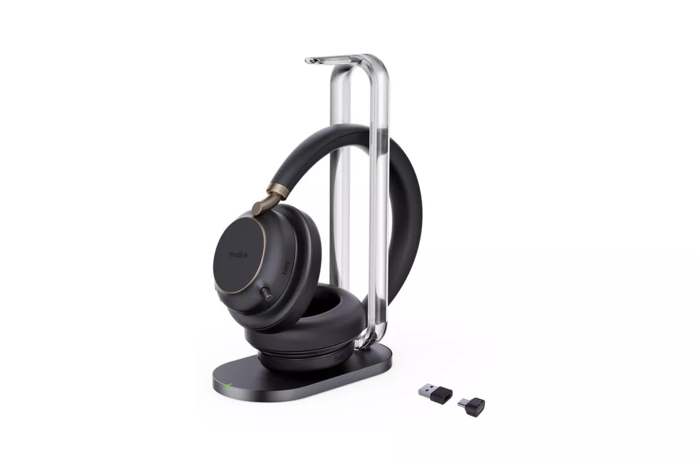 Auriculares Yealink BH76 Plus inal&aacute;mbricos Bluetooth 5.3 con Cancelaci&oacute;n H&iacute;brida de Ruido, Micr&oacute;fono Boom y Base de Carga, Negro
