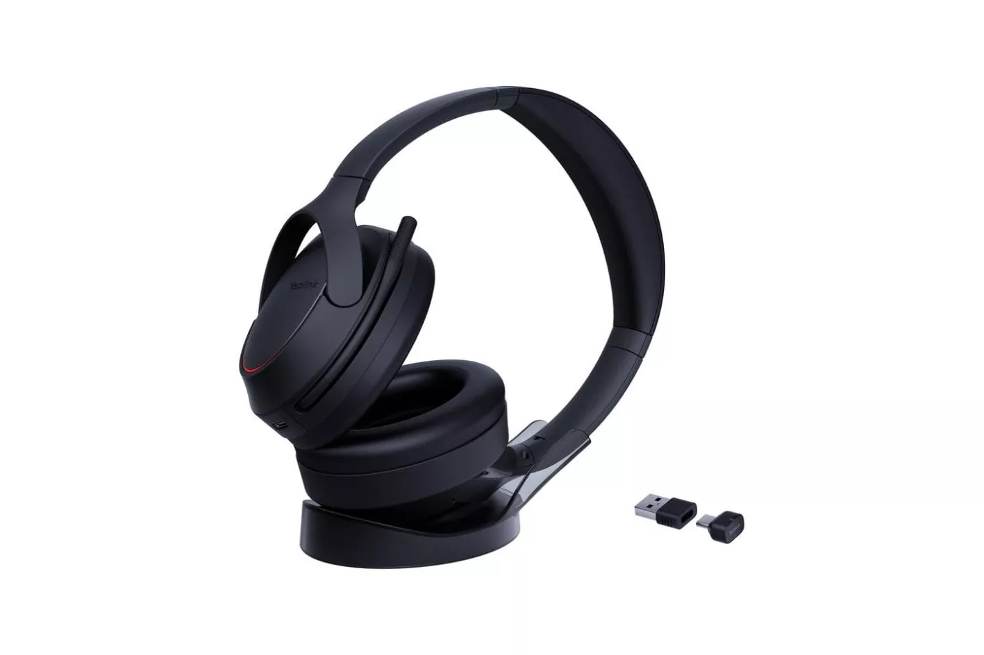 Auriculares Yealink BH78 inal&aacute;mbricos Bluetooth con Cancelaci&oacute;n Activa de Ruido, micr&oacute;fono y base de carga, negros