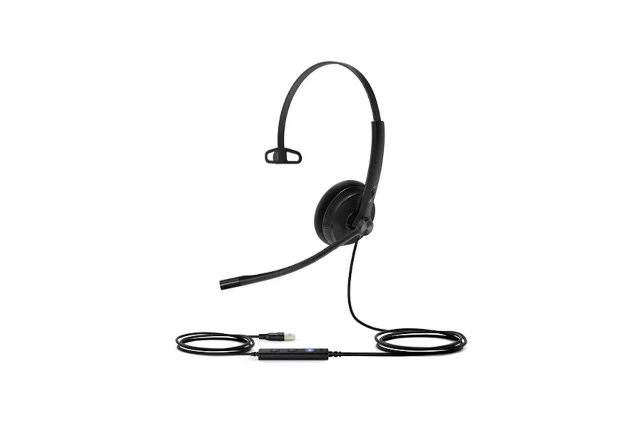 Auriculares Yealink UH34 Lite con cable USB-A, cancelaci&oacute;n de ruido, mono, negro