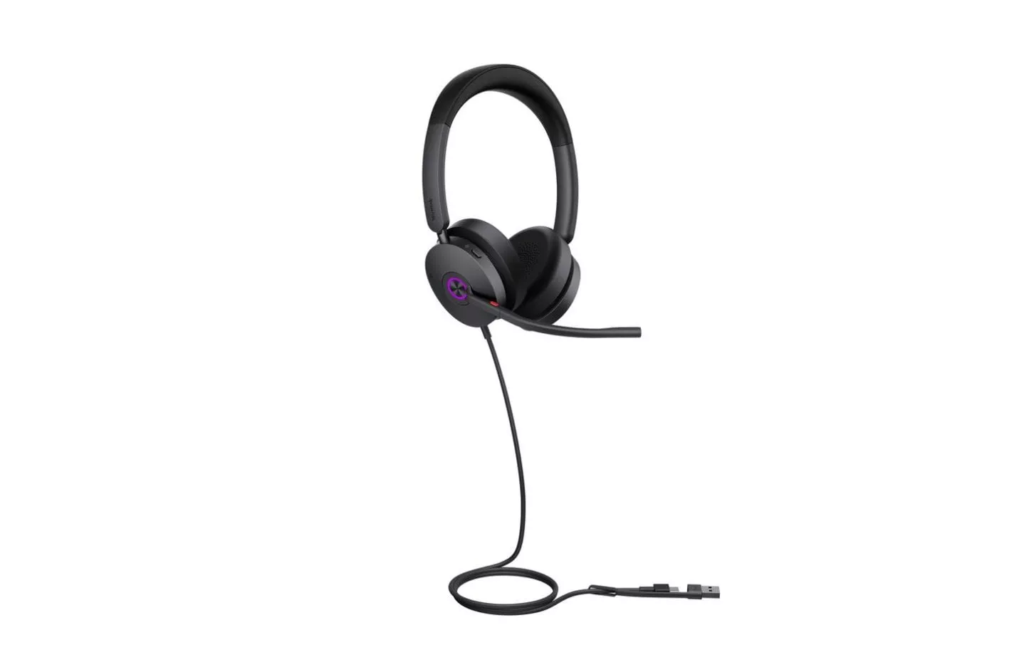 Auriculares Yealink UH48 Dual con cable USB-C/A, Cancelaci&oacute;n Activa de Ruido, para Llamadas y M&uacute;sica, Negro