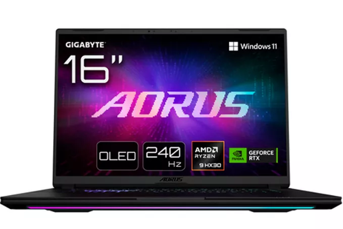 Port&aacute;til Gigabyte AORUS Master 16 6YJM5ESE64SH AMD Ryzen 9 9955HX3D RTX 5080 32GB 1TB 16" OLED W11H