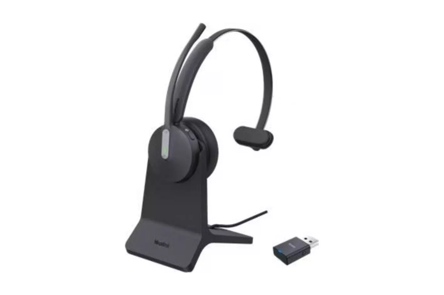 Auriculares Yealink WH64 inal&aacute;mbricos Bluetooth y DECT para oficina con micr&oacute;fono y base de carga