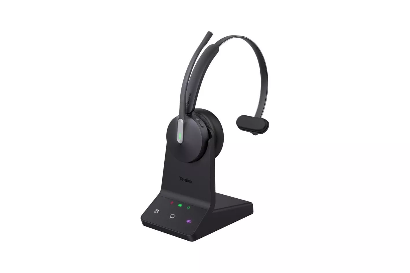Auriculares Yealink WH64 Mono UC inal&aacute;mbricos Bluetooth para oficina con micr&oacute;fono negro