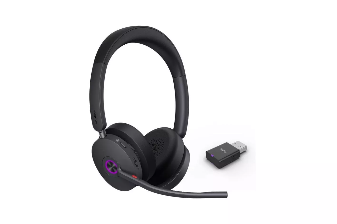 Auriculares Yealink WH68 Hybrid inal&aacute;mbricos y con cable Bluetooth con Cancelaci&oacute;n Activa de Ruido para llamadas y m&uacute;sica, negros