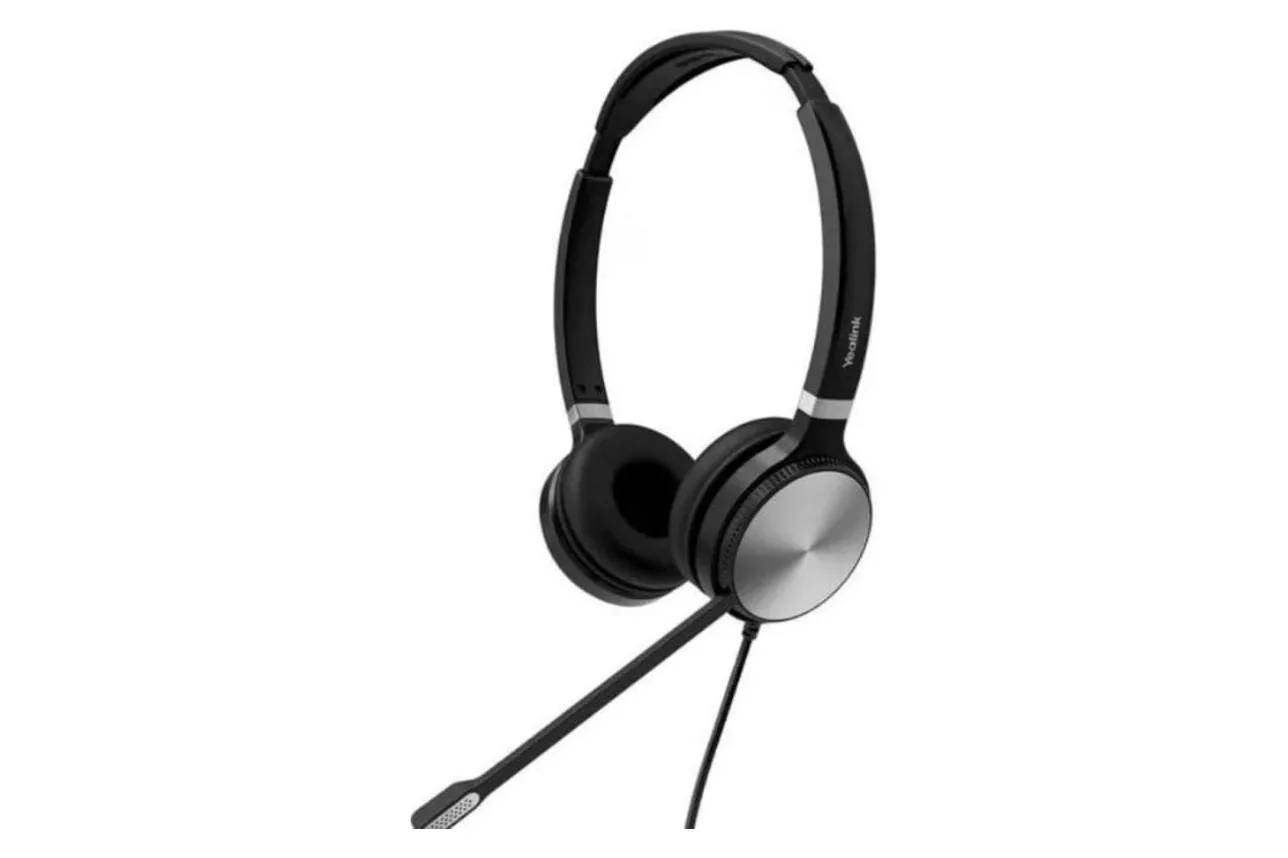 Auriculares Yealink YHS36 Dual con cable RJ9 para oficina y call center con Cancelaci&oacute;n de Ruido, micr&oacute;fono ajustable, diadema est&eacute;reo, color negro