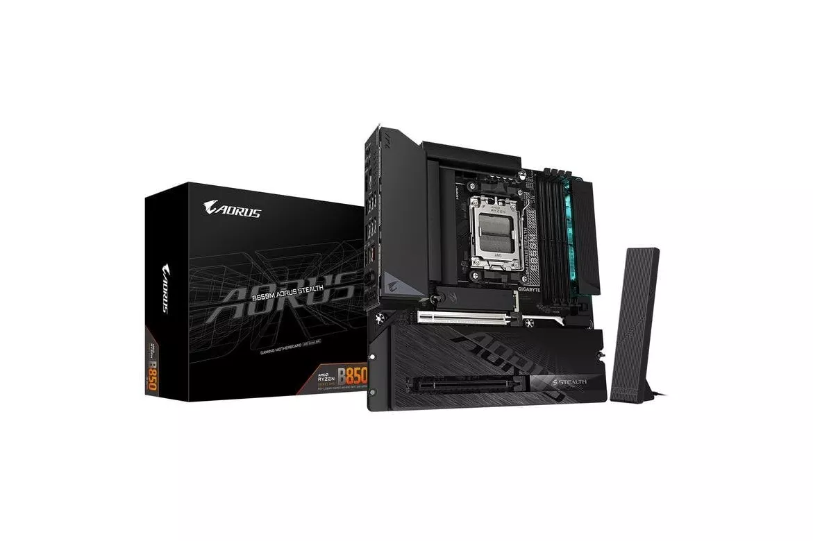 Placa Base GIGABYTE B850M AORUS STEALTH AMD B850 Z&oacute;calo AM5 DDR5 Micro ATX WiFi 6E