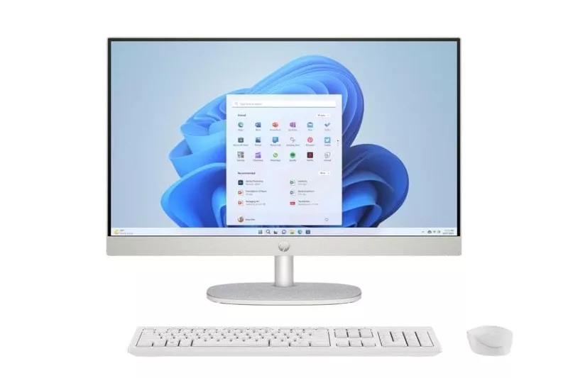 Ordenador Todo en uno HP 24-cr0176ns Intel Celeron N100 8GB 512GB SSD UHD Graphics 23.8" Windows 11 Home Blanco