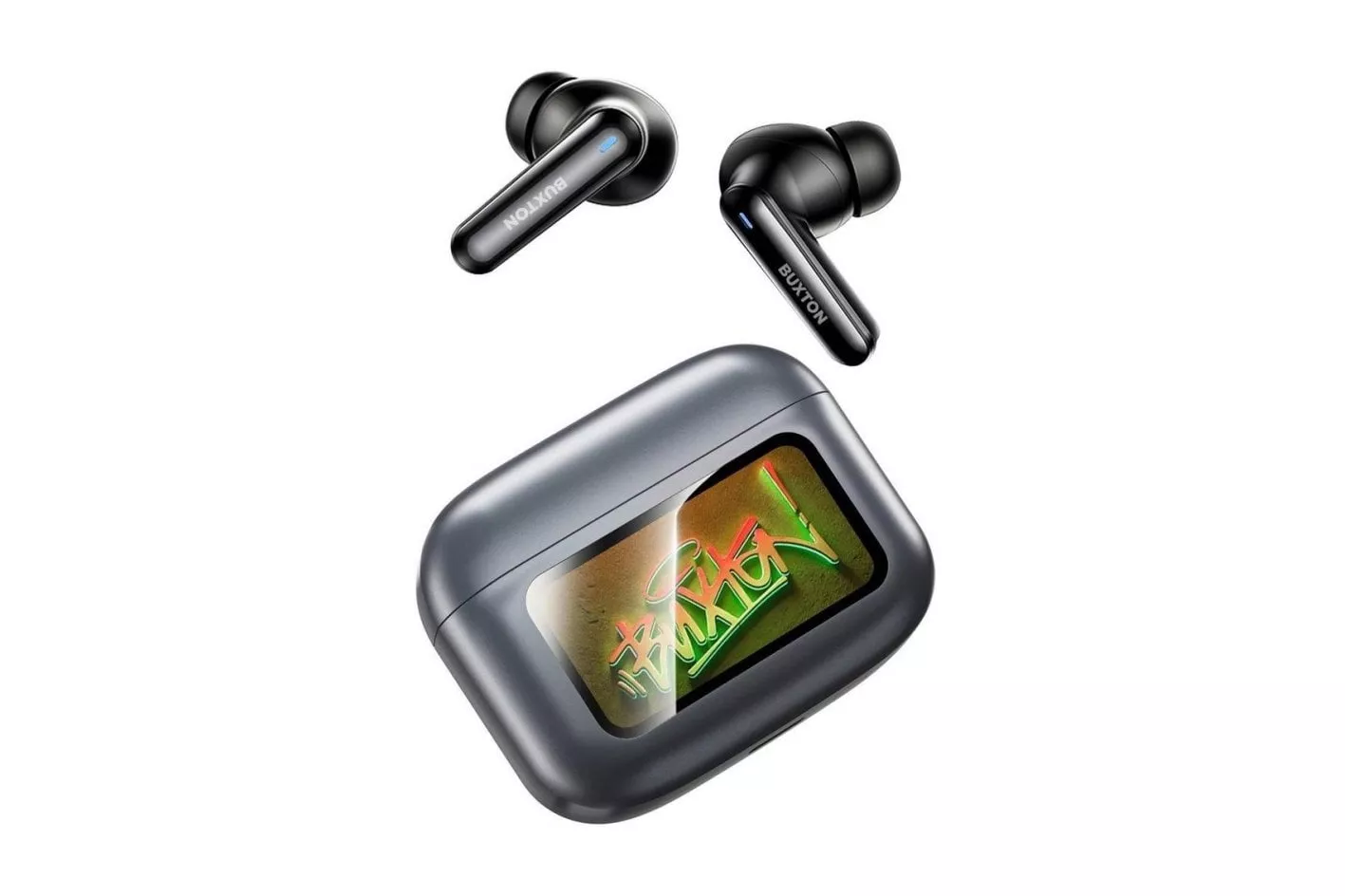 Auriculares Buxton BTW 9600 inal&aacute;mbricos Bluetooth con cancelaci&oacute;n de ruido ANC y IPX6 gris