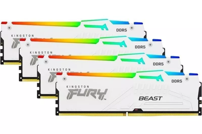 Kingston FURY Beast RGB White DDR5 5200MHz 128GB 4x32GB CL40