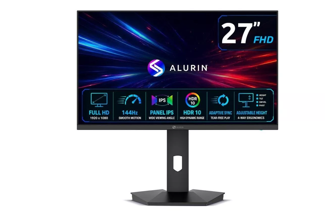 Monitor Alurin CoreVision 24&Prime; Full HD IPS 144Hz 1ms Adaptive Sync HDR 10 Regulable en Altura