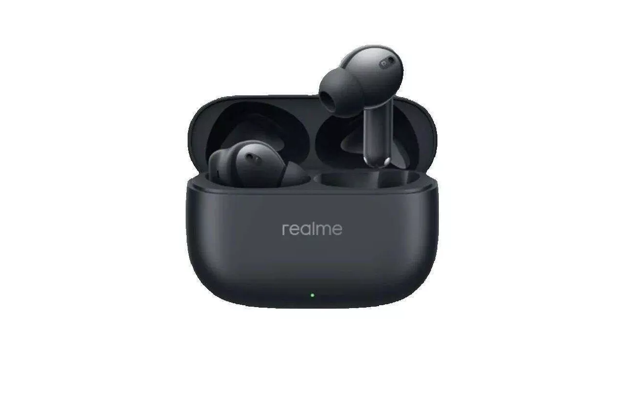 Auriculares Realme Buds T310 inal&aacute;mbricos Bluetooth con cancelaci&oacute;n de ruido, micr&oacute;fono y controles t&aacute;ctiles negros