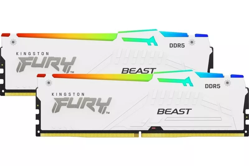 Kingston FURY Beast RGB White DDR5 5200MHz 64GB 2x32GB CL40