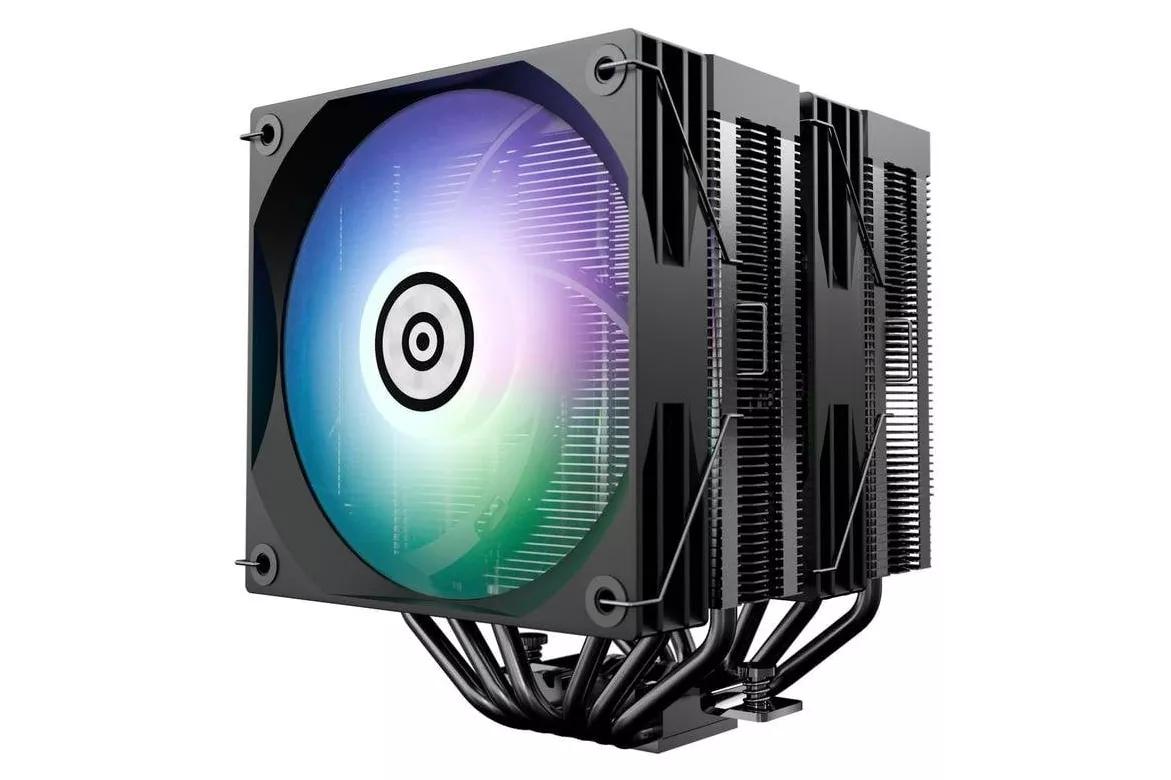 Refrigerador de CPU ENERMAX ETS-TD60D-ARGB displ. 2xFAN PWM de 120mm 6 tubos de calor lacados de 6mm