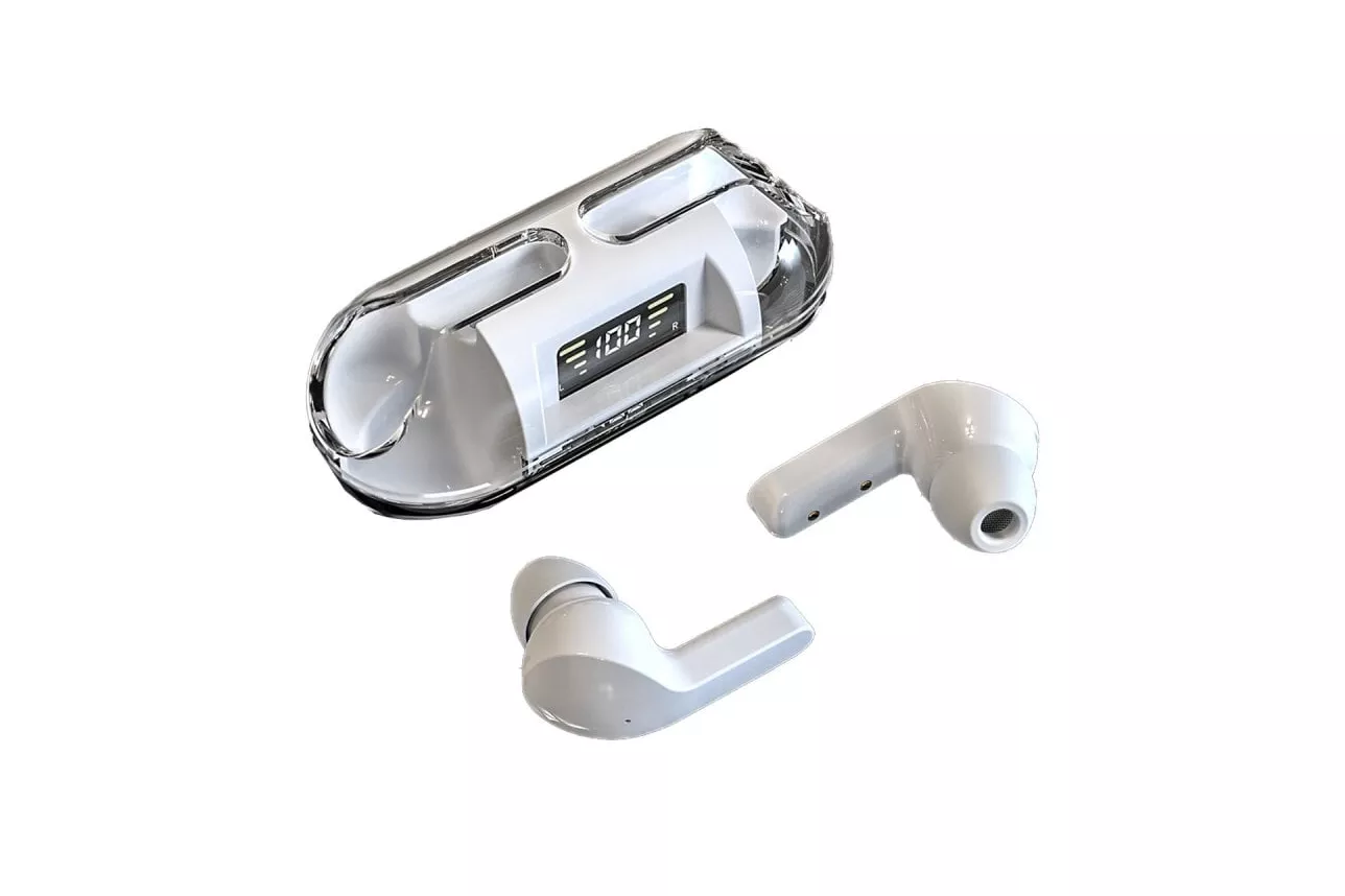 Kinsi B39 Auriculares Inal&aacute;mbricos Bluetooth con Pantalla Digital Blanco