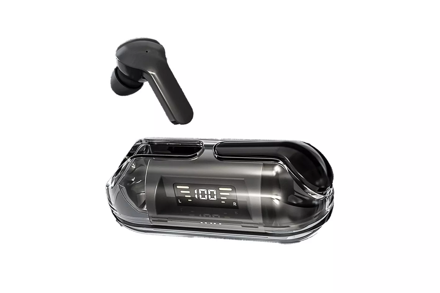 Kinsi B39 Auriculares Inal&aacute;mbricos Bluetooth con Pantalla Digital Negros