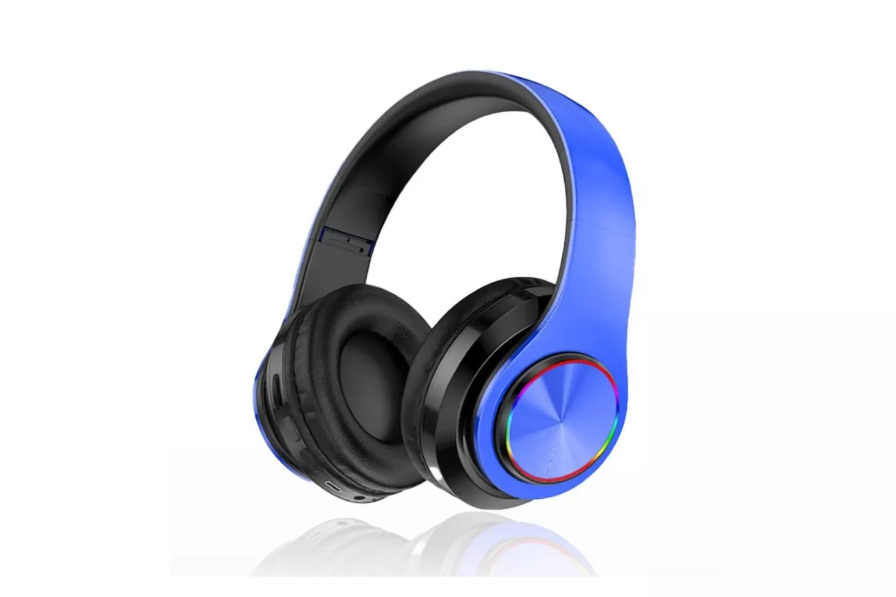 Kinsi B39 Auriculares Inal&aacute;mbricos Bluetooth HiFi RGB Azules