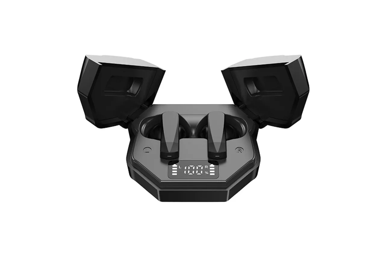 Kinsi F72 Auriculares Inal&aacute;mbricos Bluetooth con Pantalla Digital Negros