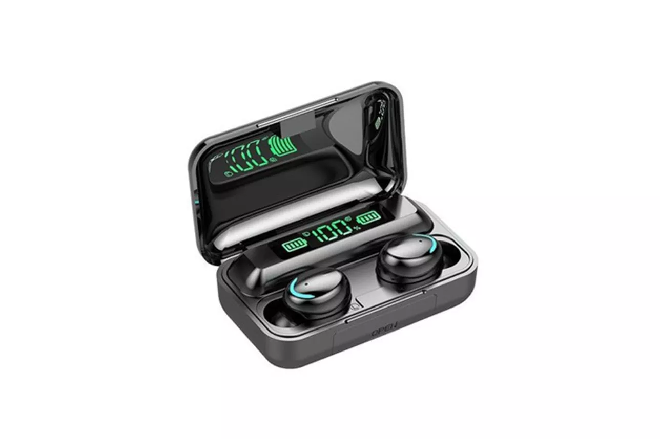 Kinsi F9-32 Auriculares Inal&aacute;mbricos Bluetooth con Pantalla Digital Negros