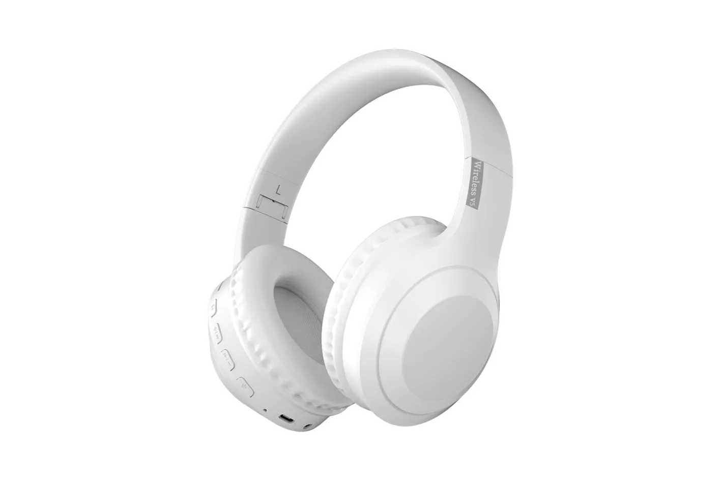Kinsi H&SV5 Auriculares Inal&aacute;mbricos Bluetooth/Jack3.5/USB-C/Tarjeta TF Blancos