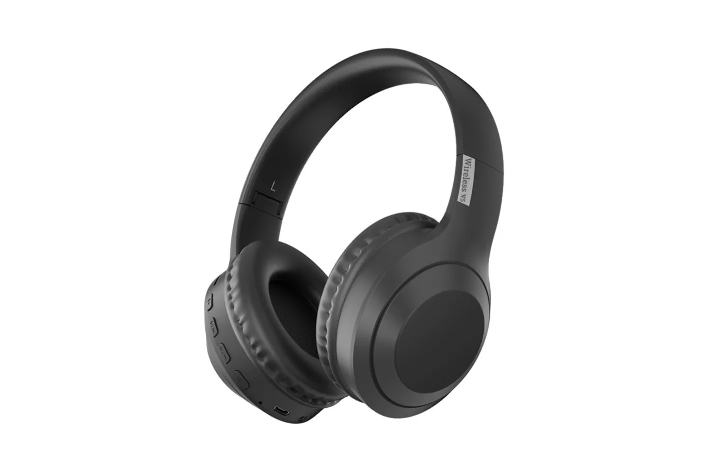 Kinsi H&SV5 Auriculares Inal&aacute;mbricos Bluetooth/Jack3.5/USB-C/Tarjeta TF Negros