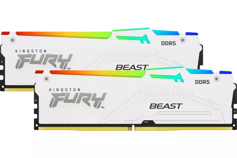 Kingston FURY Beast RGB White DDR5 5600MHz 32GB 2x16GB CL40