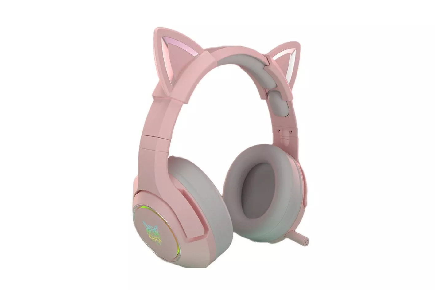 Kinsi K9 Auriculares Gaming RGB con Orejas Rosas