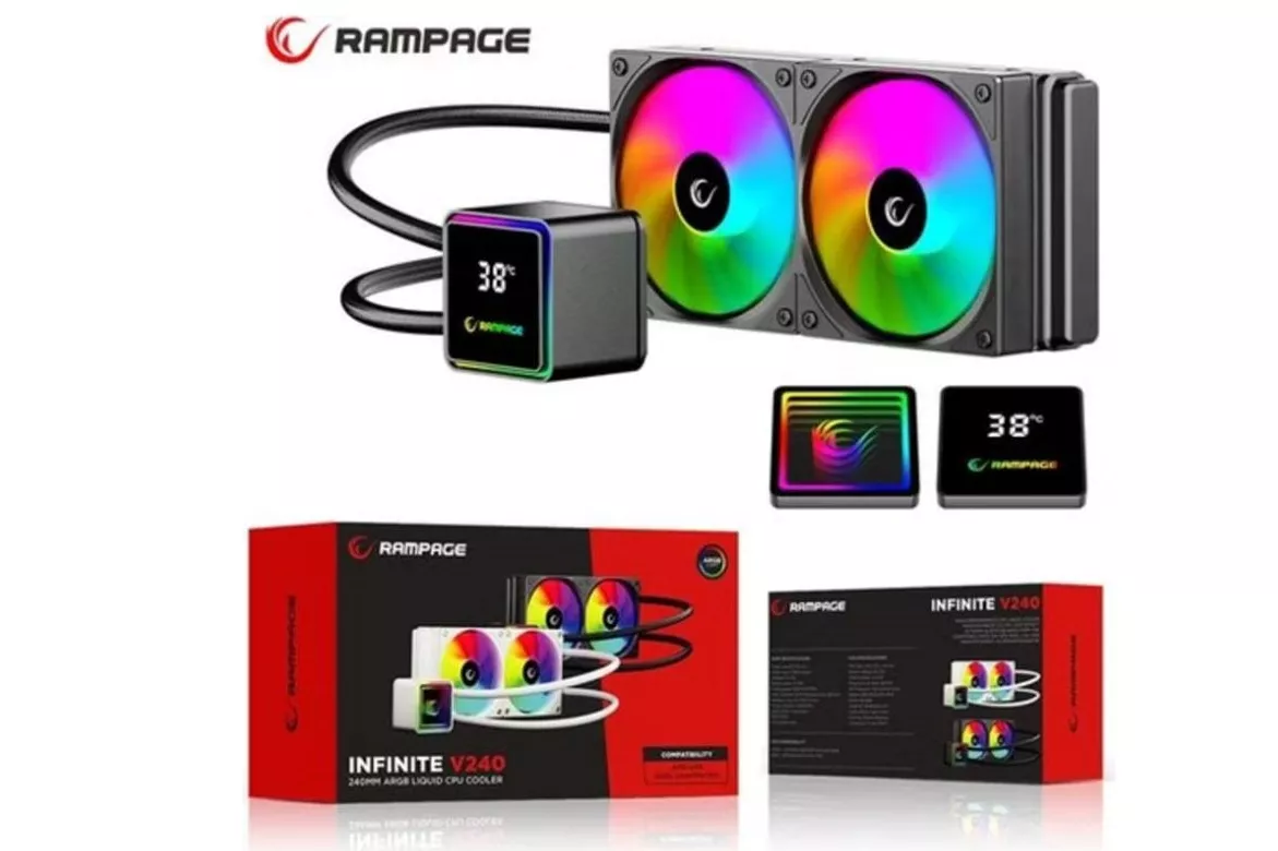 Refrigeraci&oacute;n l&iacute;quida Rampage INFINITE V240 240mm 2 ventiladores ARGB