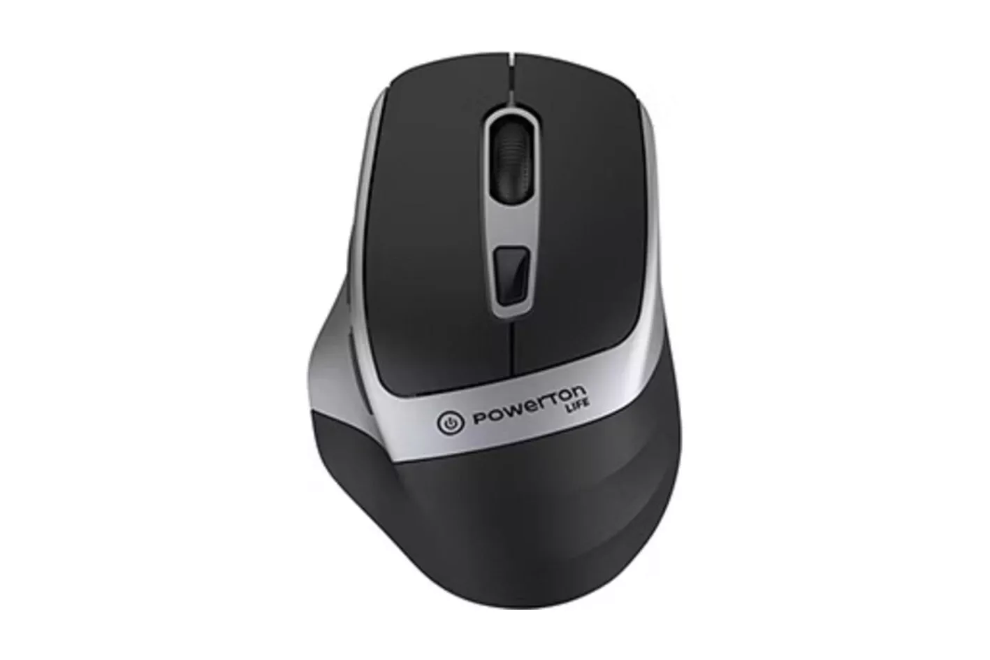Rat&oacute;n Powerton LIFE FLIXO inal&aacute;mbrico 1600 DPI negro y plata 6 botones