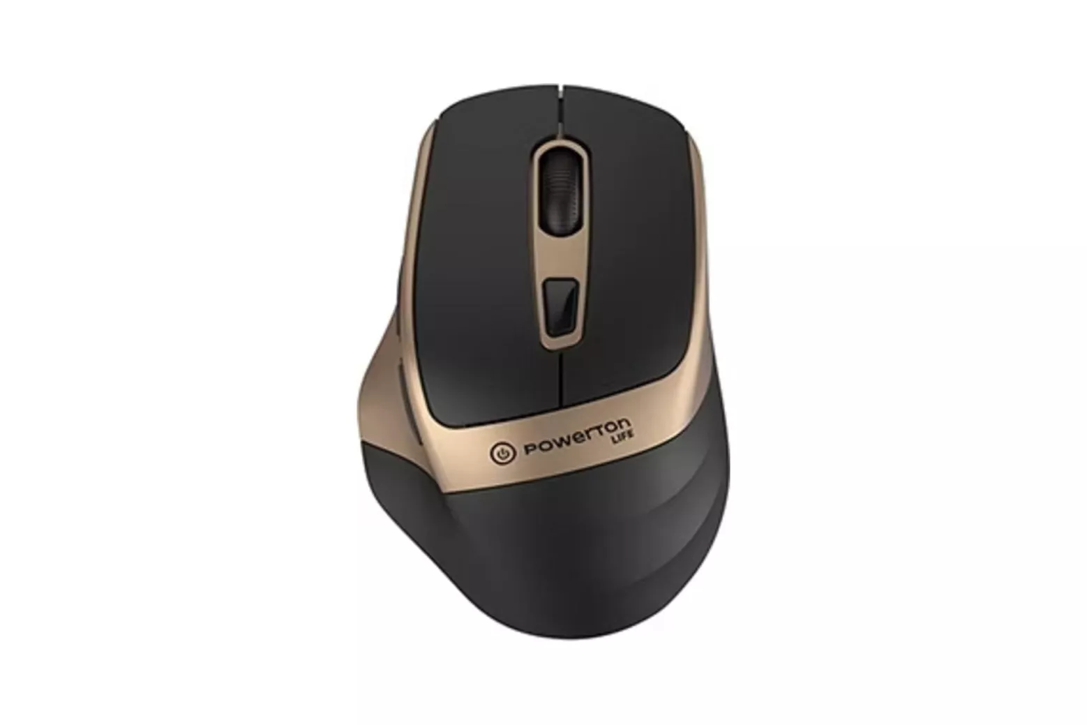 Rat&oacute;n Powerton LIFE FLIXO inal&aacute;mbrico 1600 DPI USB Negro dorado 6 botones