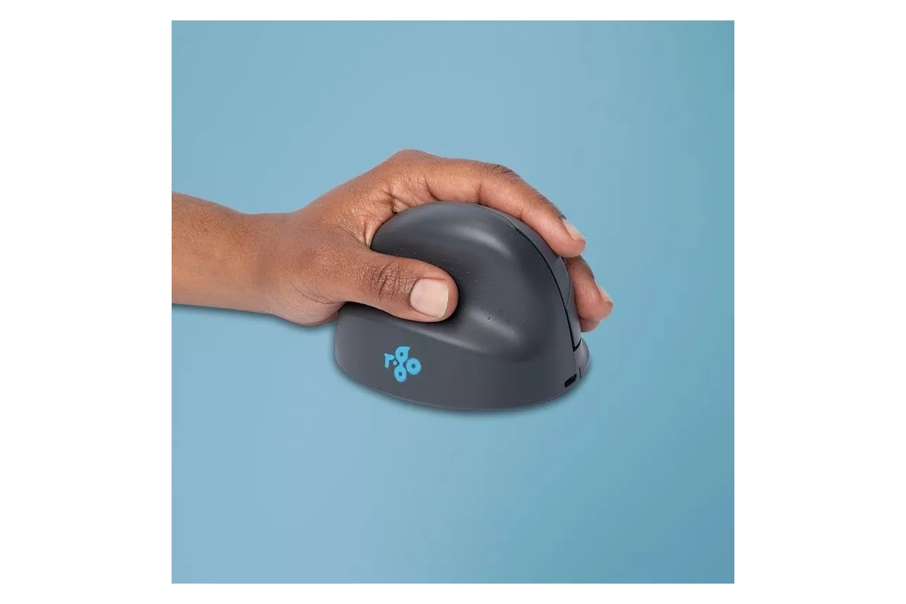 Rat&oacute;n R-Go Tools RGOHEBAMLWL Bluetooth 1600 DPI Gris dise&ntilde;o vertical zurdos