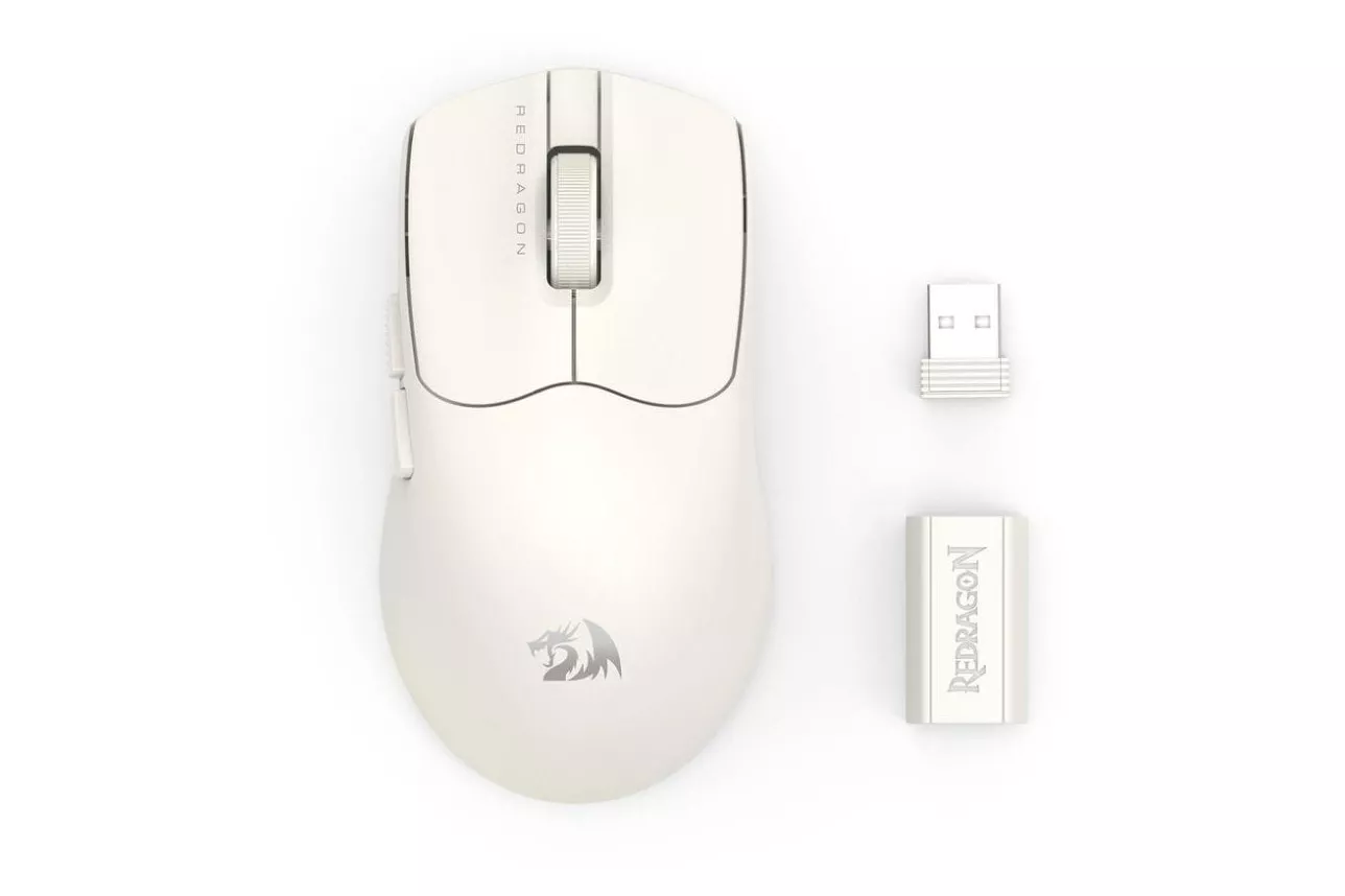 Rat&oacute;n Redragon Axion M933 Conectividad Triple 45000 DPI Blanco 5 Botones