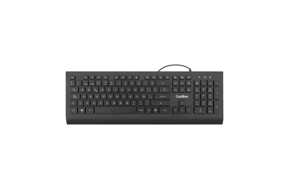 Teclado CoolBox FlatPro membrana con teclas chocolate y cable USB 1,8 m