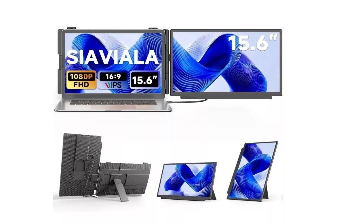 Monitor Siaviala M5 15,6" FullHD 60Hz IPS USB-C HDMI Altavoz Integrado Soporte 2 en 1
