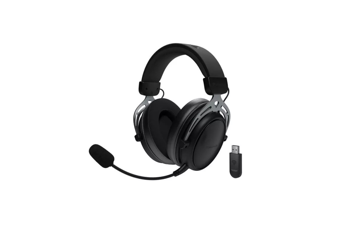 Auriculares Genesis Toron 706 inal&aacute;mbricos Bluetooth y RF para gaming con micr&oacute;fono negro