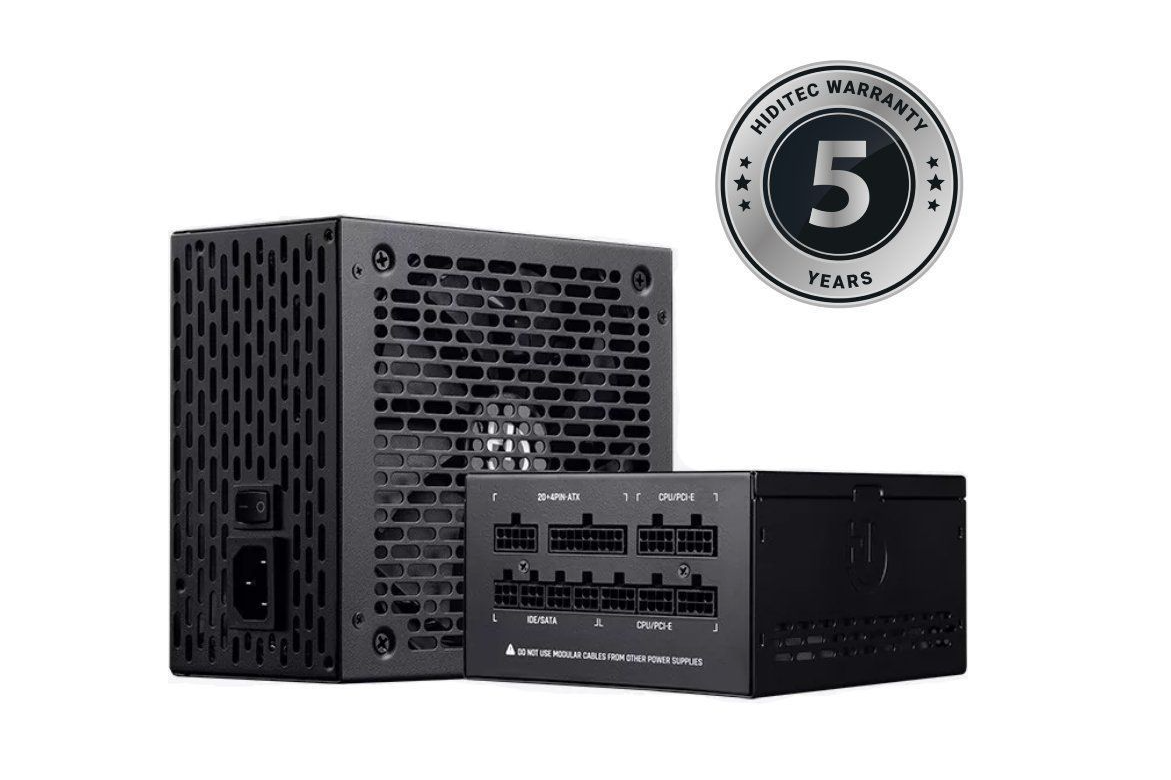 Fuente De Alimentación Hiditec BZ750 80Plus Bronze - 750W, Condensadores Japoneses 105°C, Ventilador 140mm FDB, 7 Años De Garantía, Ideal Para PC Gaming