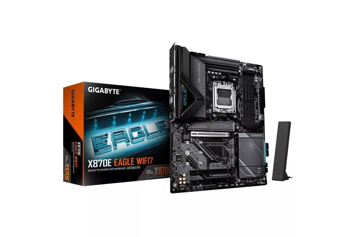 Placa Base GIGABYTE X870E EAGLE WIFI7 AMD X870E AM5 DDR5 ATX WiFi 7 PCIe 5.0 USB4