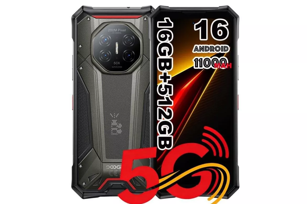 Doogee S300 Pro 5G 16GB 6.78" Negro 512GB C&aacute;mara 200 MP