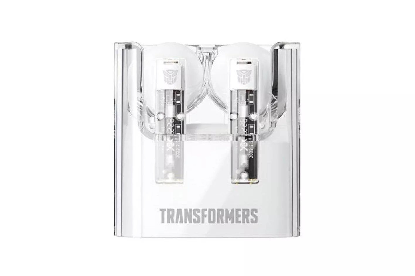Auriculares Hasbro Transformers TF-T08 inal&aacute;mbricos Bluetooth 5.3 con cancelaci&oacute;n de ruido y micr&oacute;fono blancos