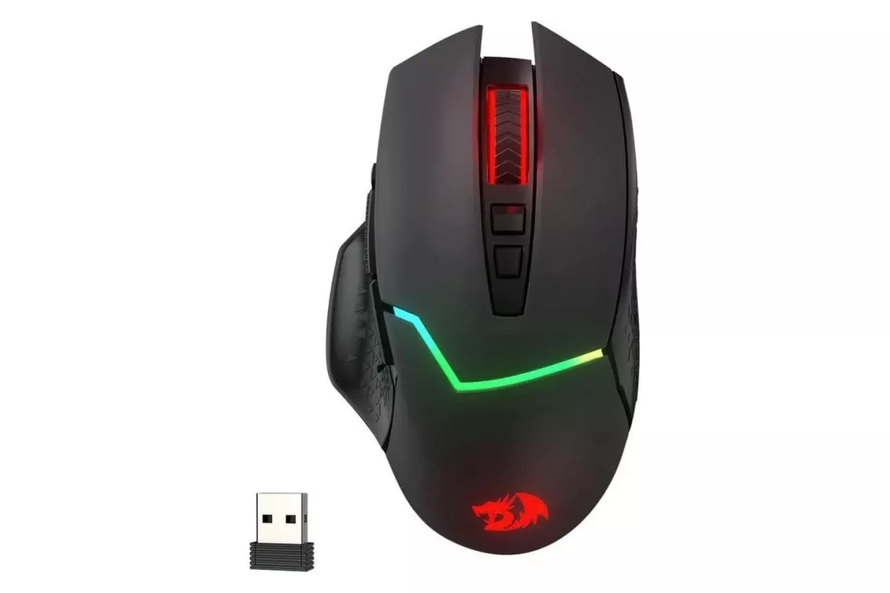 Rat&oacute;n Redragon M690-1 inal&aacute;mbrico 2400 DPI negro ergon&oacute;mico 4 botones