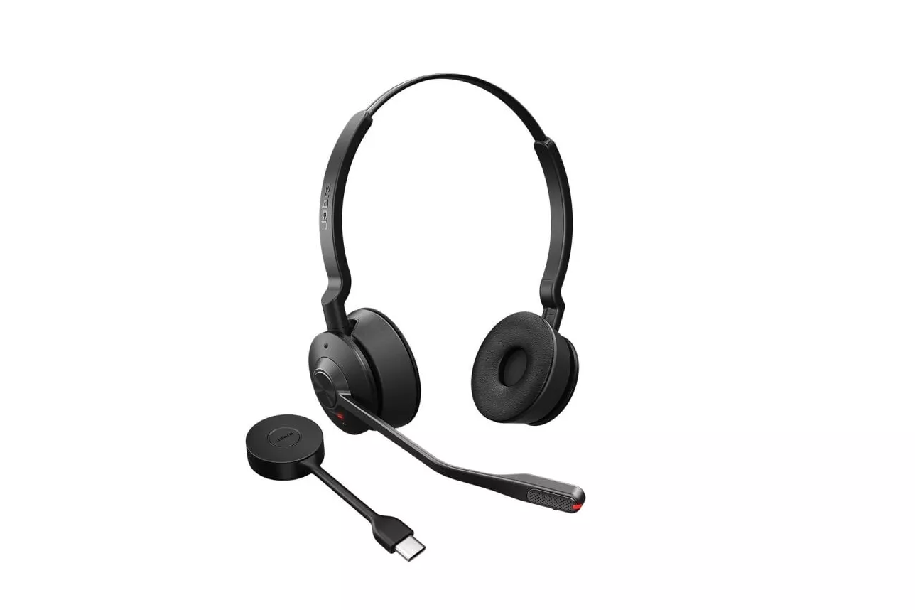 Auriculares Jabra inal&aacute;mbricos DECT con micr&oacute;fono, cancelaci&oacute;n de ruido y USB-C negros titanio