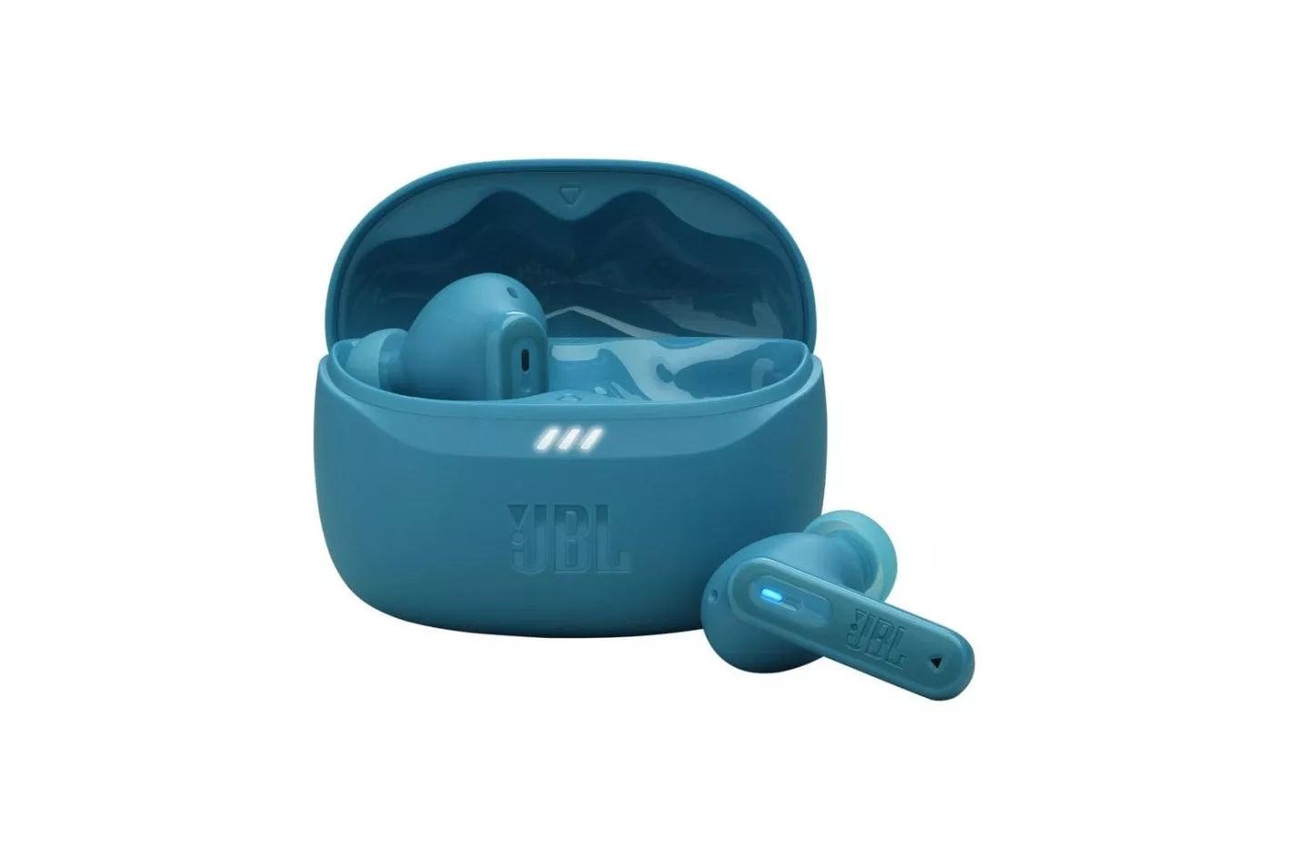 Auriculares JBL Tune Beam 2 inal&aacute;mbricos Bluetooth con cancelaci&oacute;n adaptativa de ruido y protecci&oacute;n IP54 turquesa