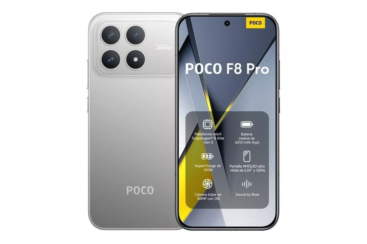 Xiaomi POCO F8 Pro 12GB 256GB Titanio plateado (5G) - Smartphone 6.59"