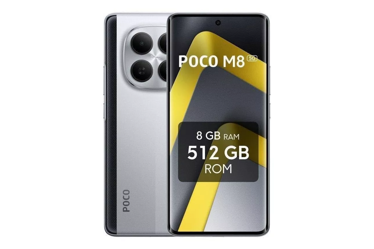 Xiaomi POCO M8 8GB 512GB Plata (5G) - Smartphone 6.77"