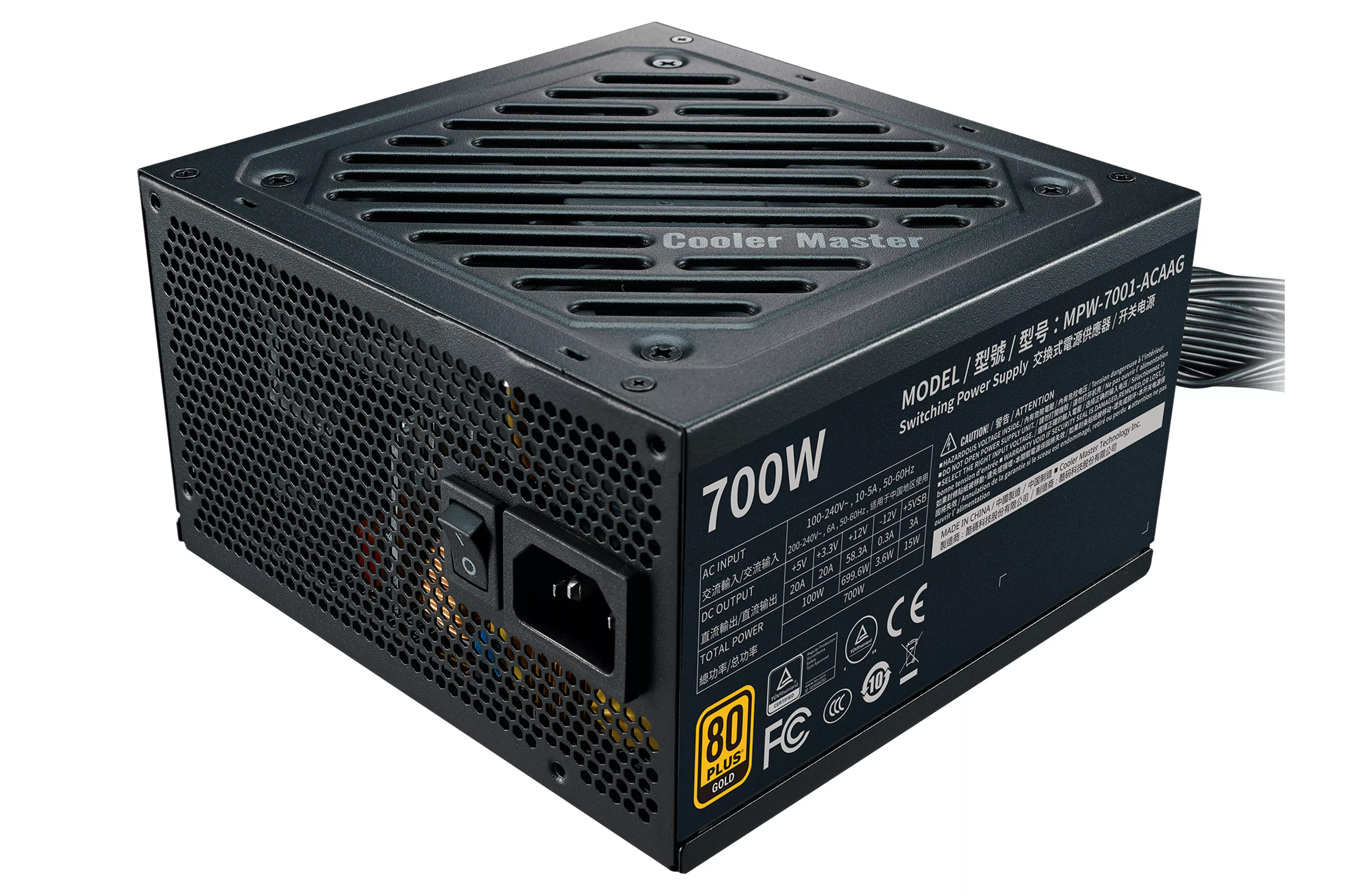 Fuente/PSU Cooler Master G Gold 80 Plus Gold 700W Bulk