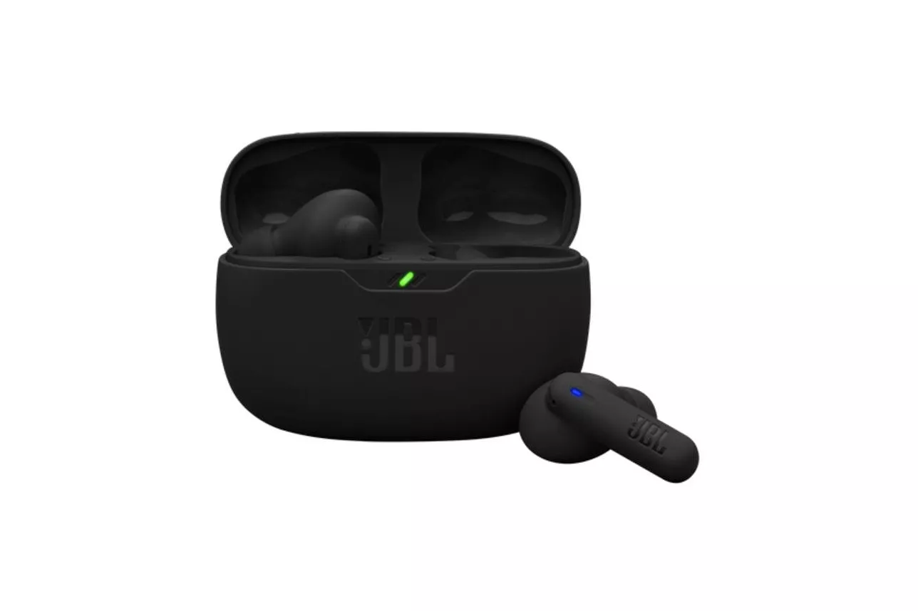 Auriculares JBL Vibe Beam 2 inal&aacute;mbricos Bluetooth con Cancelaci&oacute;n de Ruido y protecci&oacute;n IP54 Negro