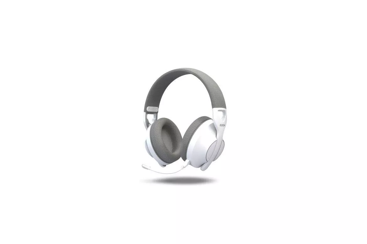 Auriculares Krom Phase inal&aacute;mbricos Bluetooth 5.3 con micr&oacute;fono omnidireccional blancos