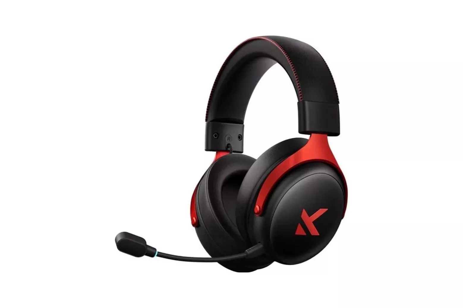 Auriculares Mchose V9 Pro inal&aacute;mbricos Bluetooth y RF para gaming, micr&oacute;fono y rojo negro