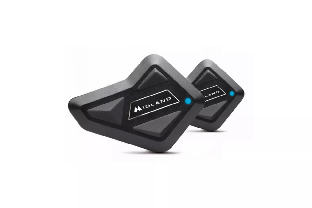 Auriculares Midland C1410.01 inal&aacute;mbricos Bluetooth para motocicleta con micr&oacute;fono y protecci&oacute;n IPX6 negro